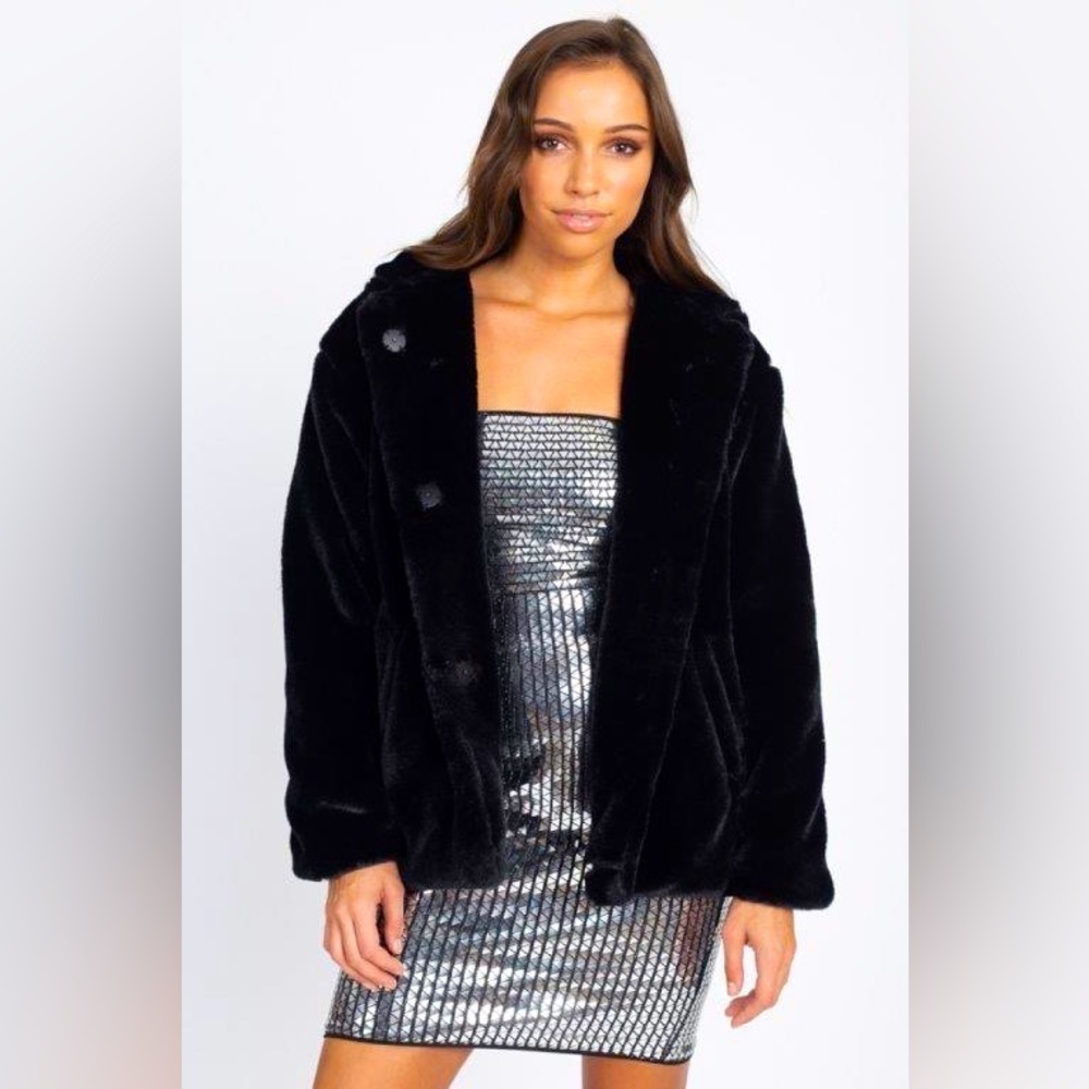 Black plush jacket